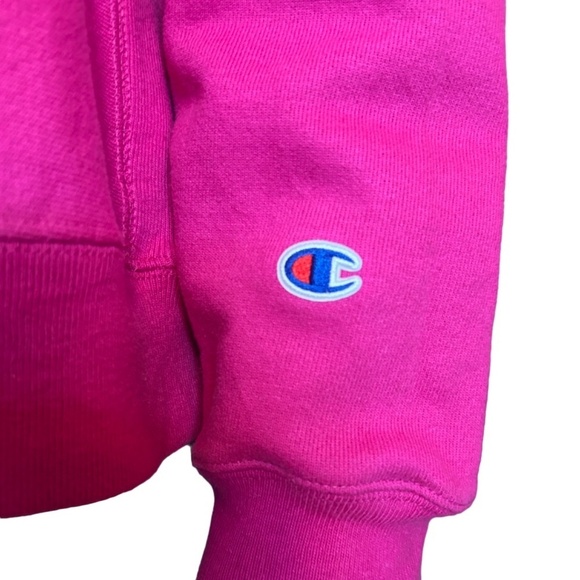 Champion Cotton Hoodie Kangaroo Pocket Sweater Graphic Fitness Bubblegum NWOT - Picture 10 of 15